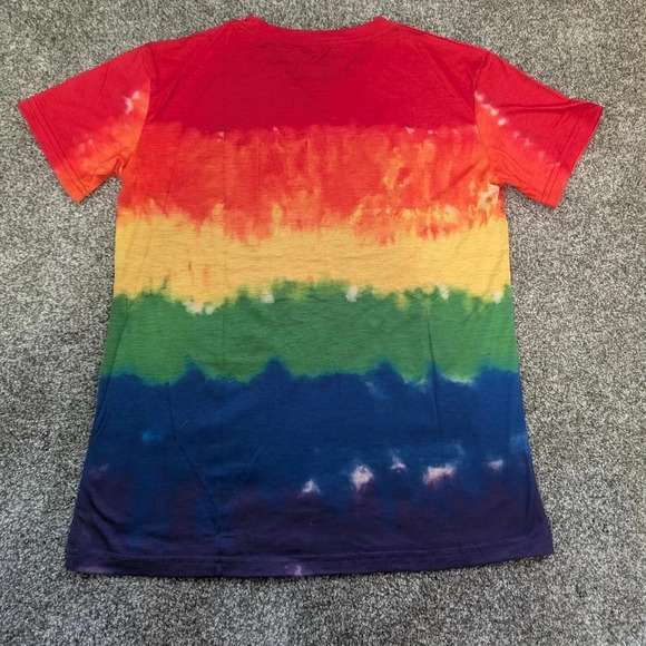 ๐3/$15๐New! Adult Small "Love Wins" tie die rainbow pride shirt - Picture 2 of 5
